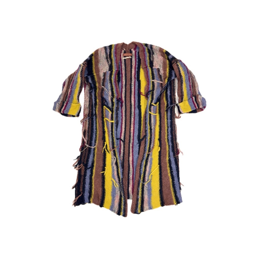 Anthropologie Pilcro Dreamer Striped Duster Cardigan Mauve Blue Yellow – XS/S